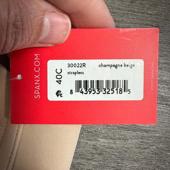 NWT Spanx Up for Anything Strapless Bra 40C with straps Beige - Picture 5 of 6